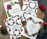 Wreaths of Grace Collection - Set of 4 Christmas Greeting Cards