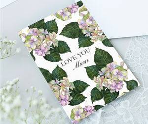 Love You Mum Hydrangea Greeting Card