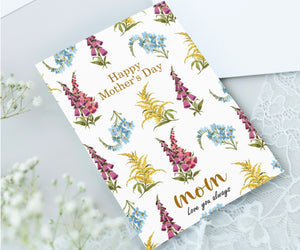 Happy Mother's Day Mom Wildflower Greeting Card