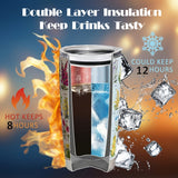 Hues of Serenity Hydrangea Insulated Travel Mug (590 mL)