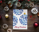 Baubles of Joy Christmas Greeting Card Mock up