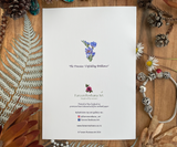 The Blue Freesia Flowers Greeting Card Back