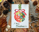Whimsical Bauble of Splendor - Christmas Greeting Card