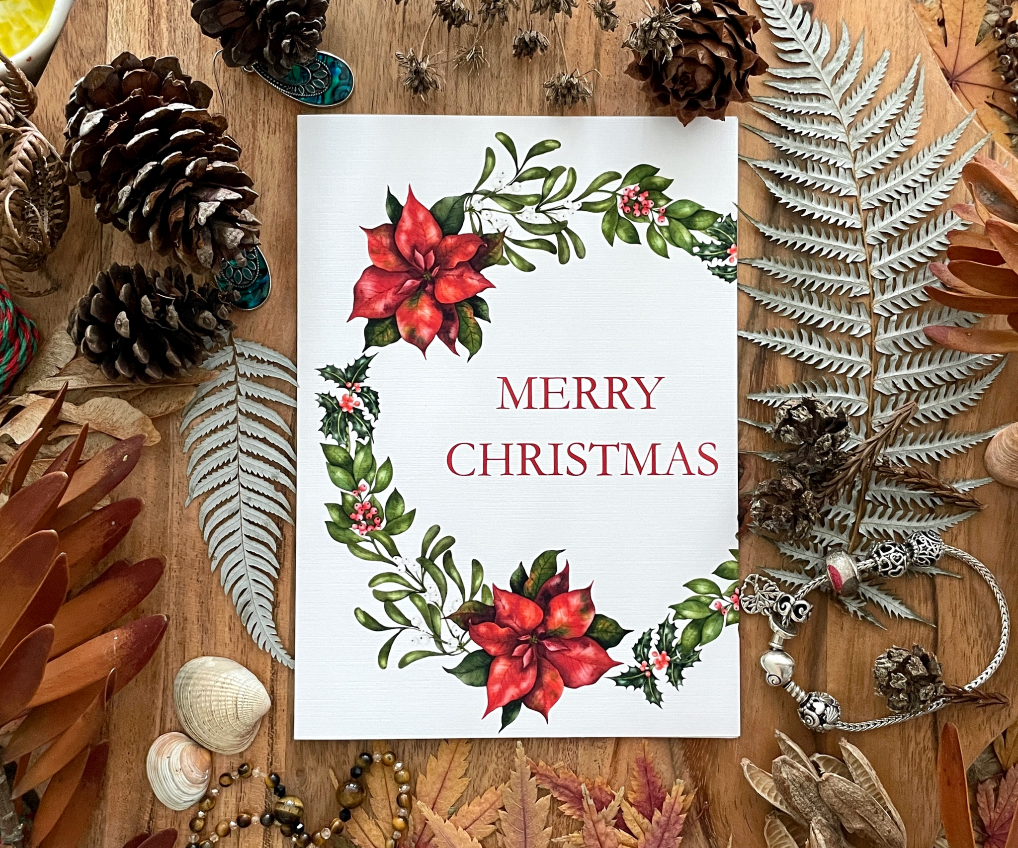 Wreath of Cristmas Delight - Christmas Greeting Card