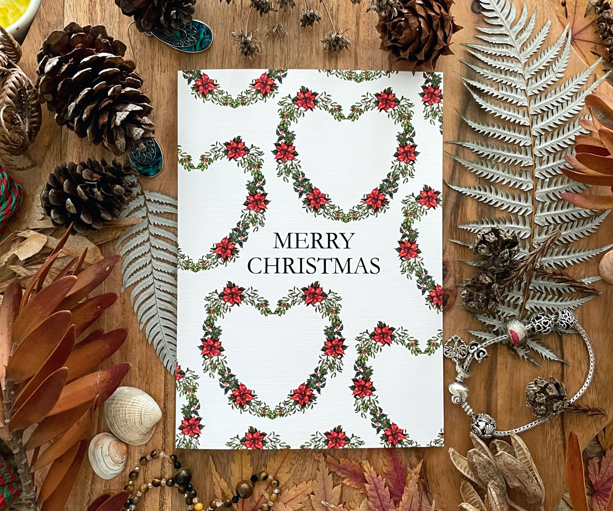 Wreaths of Love & Joy - Christmas Greeting Card