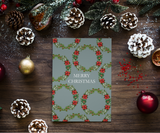 Wreaths of Festive Warmth - Christmas Greeting Card