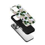 iPhone case disassembled to show dual-layer protection with inner soft slipcover and outer polycarbonate shell.