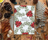 Festive Garland Bliss - Christmas Greeting Card Front