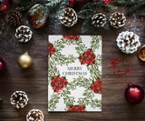 Festive Garland Bliss - Christmas Greeting Card 