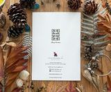 Holly of Love and Light White Christmas Greeting Card