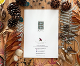 Holly of Love and Light Blue Grey Christmas Greeting Card