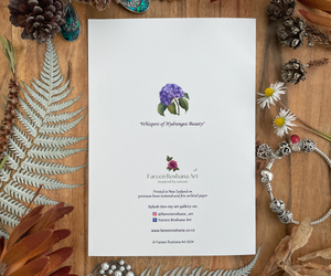 Hydrangea Flower Greeting Card Back