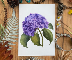 Hydrangea Flower Greeting Card Canvas Front