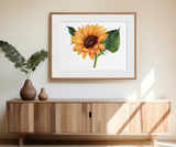 Heart of Sunshine - Sunflower Art Print on the Wall