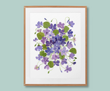 "Wild Violet Dreams" Wild Violet Flowers Art Print