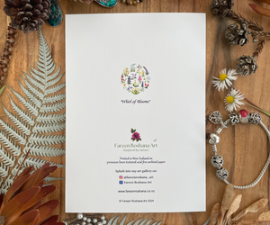 Whirl of Blooms Greeting Card Back