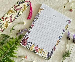 Wildflower notepad front cover without bellyband