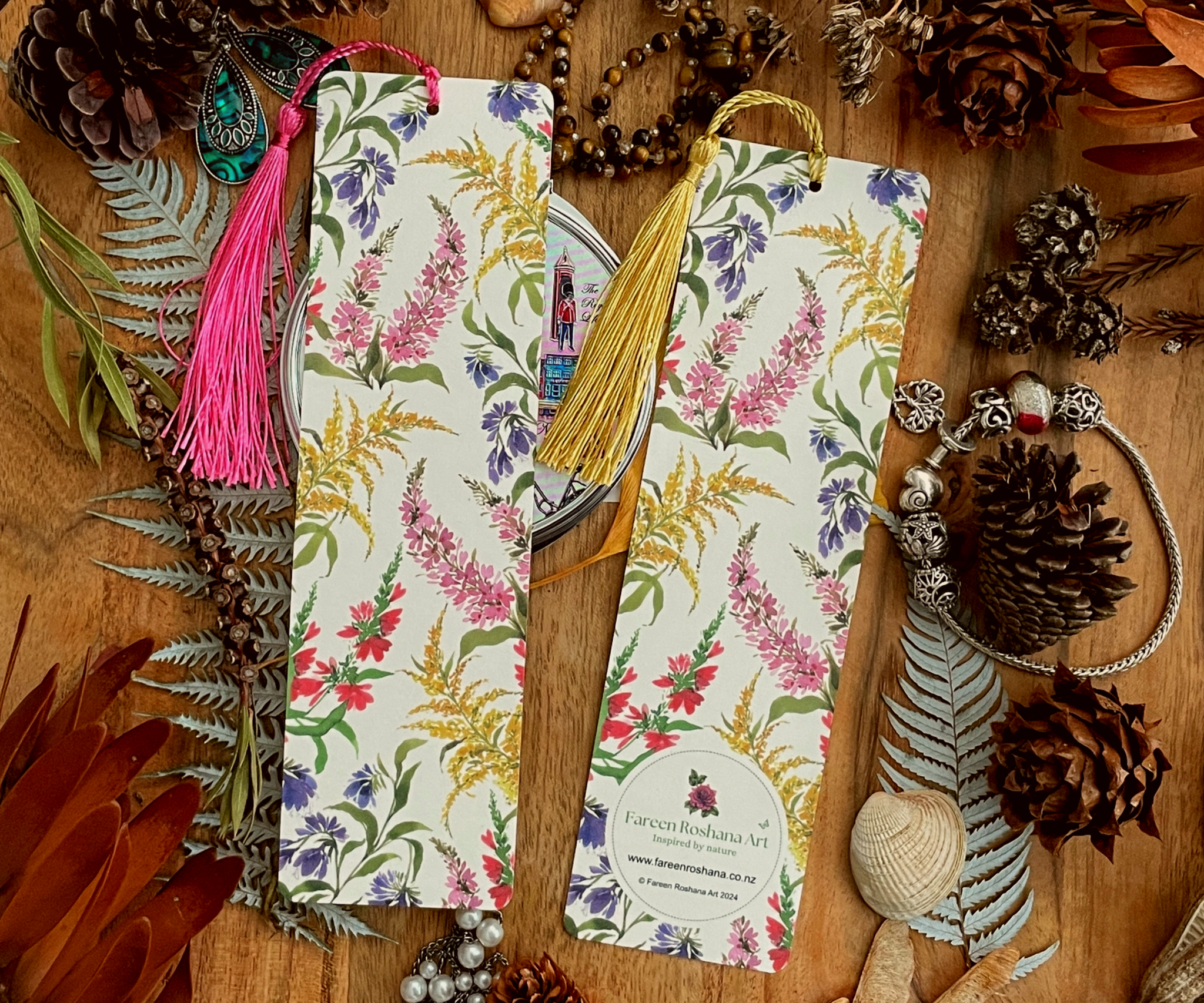 Wildflower Harmony Bookmark Design 01 Front Back